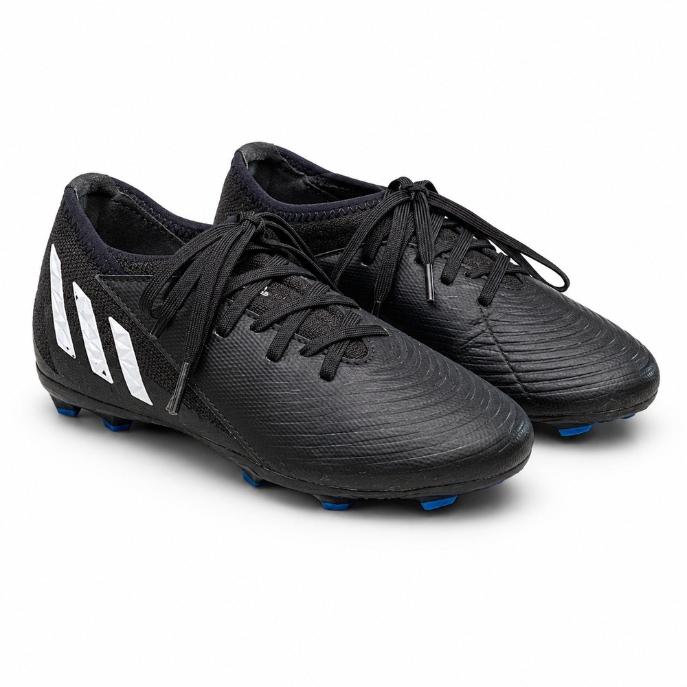 Adidas Predator Edge.3 Soccer Cleats Kids Size 1 Black Good Preloved Cleats